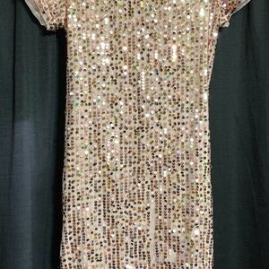 Wonder Nation Sequin Dress - Pink and Gold
